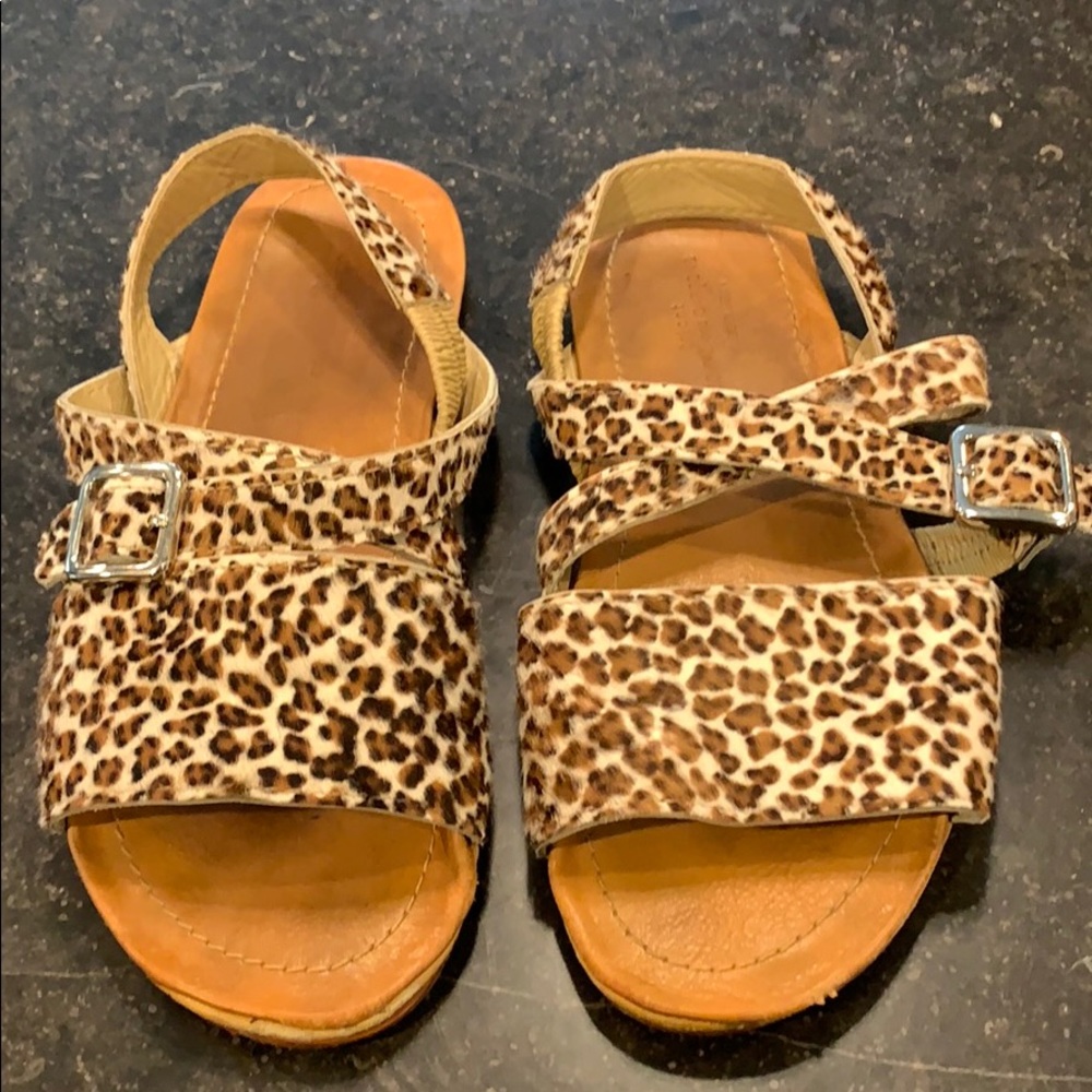 Tricot Comme des Garcons animal print sandals